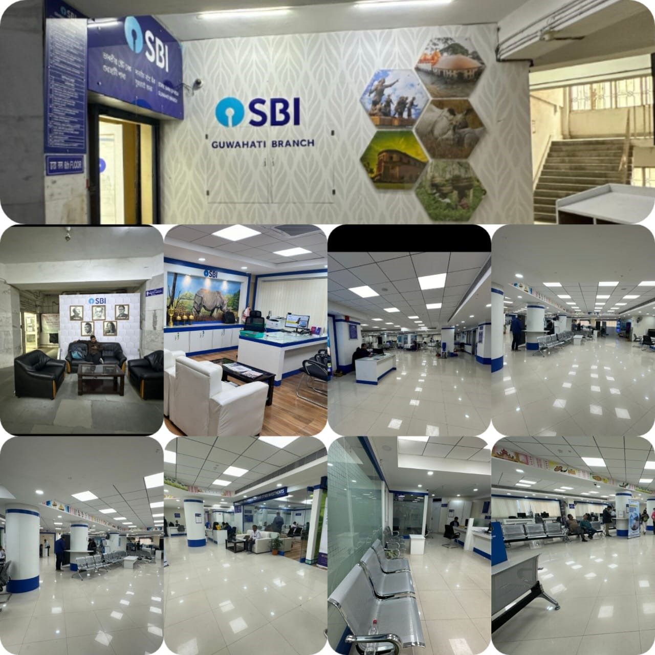 SBI Main Branch banking hall, Guwahati